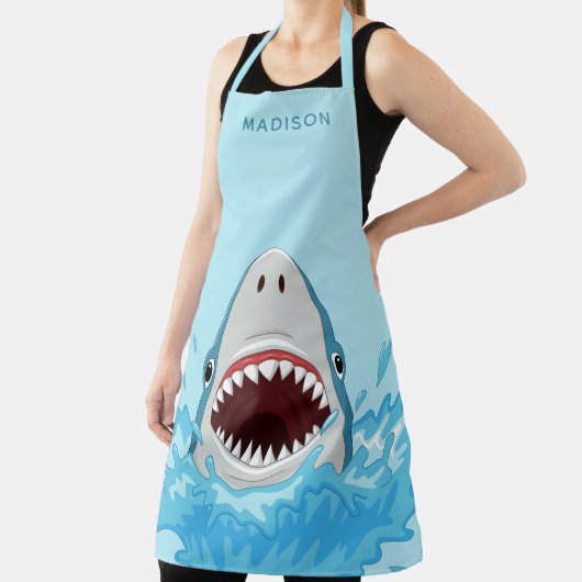 Tablier Aprons de noms personnalisés Funny Shark (Insitu)