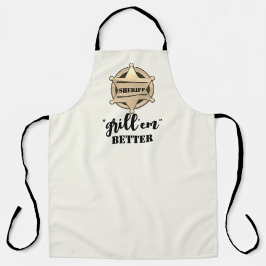 Tablier Aprons Sheriff | Designs uniques (Recto)