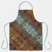 Tablier Aqua Blue Brown et Orange Poster de animal (Recto)