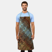 Tablier Aqua Blue Brown et Orange Poster de animal (Porté)