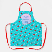 Tablier Aqua Blue LOVE Modern Chic (Recto)