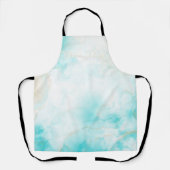 Tablier Aqua Gold moderne Encre d'alcool Art Aquarelle Océ (Recto)