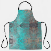 Tablier Aqua Turquoise bleu gris Abstrait (Recto)