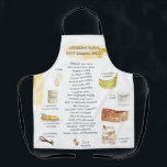 Tablier Aquarelle à pain banane Recette Héirloom Apron<br><div class="desc">Pour un cadeau unique, faites un lot de bonté directement à partir d'une des recettes précieuses de grand-mère, et cadeau avec un tablier d'héritier imprimé avec la même recette. Transformez les recettes manuscrites de votre mère, de votre grand-mère ou de vos tantes en tabliers magnifiques et sentimentaux pour une utilisation...</div>