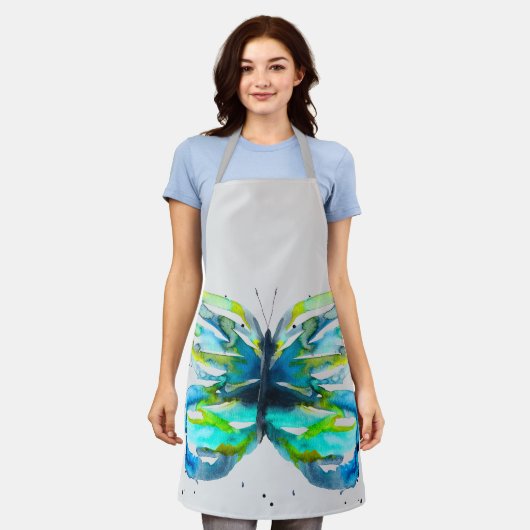 Tablier Aquarelle à papillon (Porté)