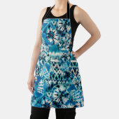 Tablier Aquarelle Abstraite moderne Motif de teinture bleu (Insitu)