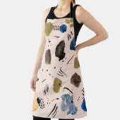 Tablier Aquarelle Abstraite : Motif d'encre géométrique. (Insitu)