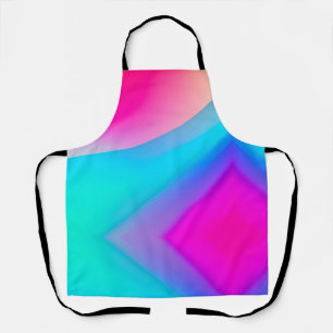 Tablier Aquarelle abstraite pastel ombré rose bleu