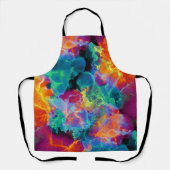 Tablier Aquarelle Abstraite Rainbow Neon colorée (Recto)