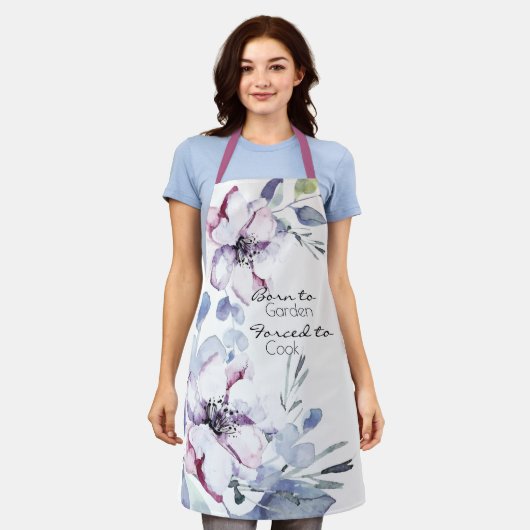 Tablier Aquarelle Apple fleurit Né à Garden Apron (Porté)