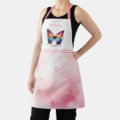 Tablier Aquarelle arc-en-ciel rose Customisé (Insitu)