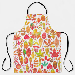 Tablier Aquarelle automne automne automne feuilles sans co
