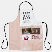 Tablier Aquarelle Best Dad Script 4 Photo Collage Apron (Recto)