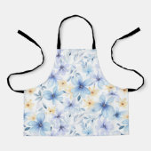 Tablier aquarelle bleu floral transparent (Recto)