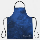 Tablier Aquarelle bleu marine foncé peintre de passe-temps (Recto)