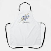 Tablier Aquarelle Blueberries Botanique (Recto)