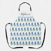 Tablier Aquarelle Bluebonnets Texas Fleurs Bleu Floral (Recto)