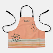 Tablier Aquarelle Boho Nom personnalisé Apron (Recto)