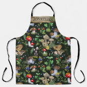 Tablier Aquarelle Bois Champignons Moss Nom du Motif (Recto)