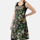 Tablier Aquarelle Bois Champignons Moss Nom du Motif (Insitu)