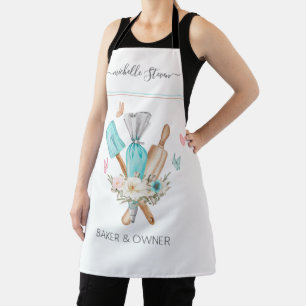Tablier Aquarelle Boulangerie Ustensiles Pâtisserie Chef
