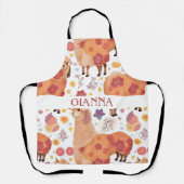 Tablier Aquarelle Brown Alpaca Motif couleur (Recto)