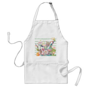 Tablier Aquarelle Cactus Floral Stripes Design