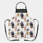 Tablier Aquarelle Champagne français Personnalisé (Recto)