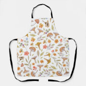 Tablier Aquarelle Champignons et fleurs (Recto)