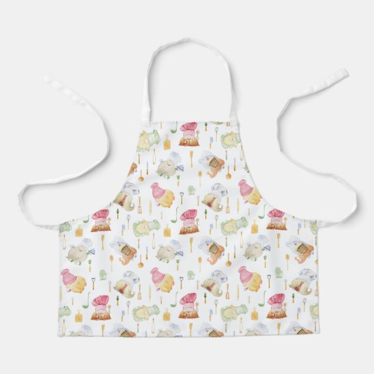 Tablier Aquarelle chef gnomes (Recto)