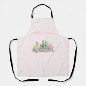 Tablier Aquarelle Chic Succulentes (Recto)