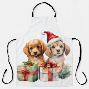 Tablier Aquarelle Chiot avec cadeaux