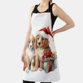 Tablier Aquarelle Chiot avec cadeaux (Insitu)