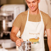 Tablier Aquarelle Citrouille tarte Thanksgiving Chef