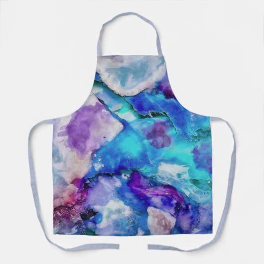 Tablier Aquarelle colorée Abstraction (Recto)