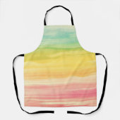 Tablier Aquarelle colorée Brosses (Recto)