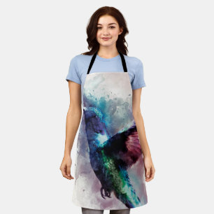 Tablier Aquarelle colorée Colibri
