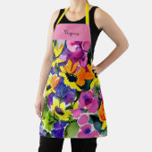 Tablier Aquarelle colorée MODÈLE d'art floral, (Insitu)