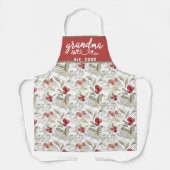 Tablier Aquarelle Cranberry Branches Berries Grandma Est (Recto)