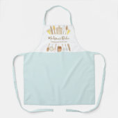 Tablier Aquarelle Cuisine Cuisine Ustensiles Pastel Blue (Recto)