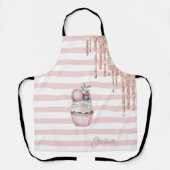 Tablier Aquarelle Cupcake, Parties scintillant Drives, Ban (Recto)