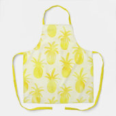 Tablier Aquarelle d'ananas jaune (Recto)