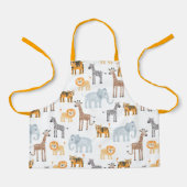 Tablier Aquarelle d'animal de Safari (Recto)