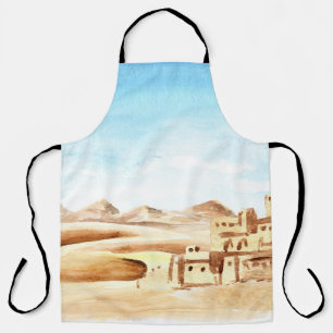 Tablier Aquarelle de Desert Dunes African City
