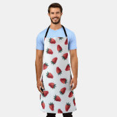 Tablier Aquarelle de fraises : Jouer Motif sans couture (Porté)