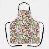 Tablier Aquarelle de framboises mignonnes (Recto)