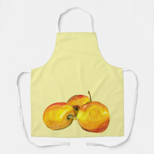 Tablier Aquarelle de fruit jaune perruque