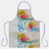 Tablier Aquarelle de l'Unicorne Apron d'animal de flore ma (Recto)