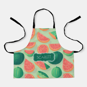 Tablier Aquarelle de Melon vert Motif personnalisé