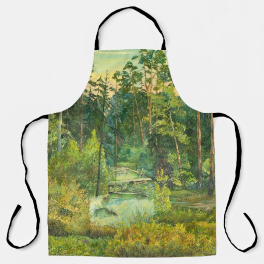 Tablier Aquarelle de peinture de forêt (Recto)